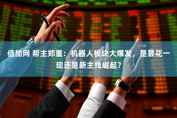 倍加网 帮主郑重：机器人板块大爆发，是昙花一现还是新主线崛起？