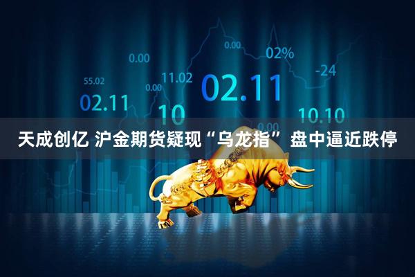 天成创亿 沪金期货疑现“乌龙指” 盘中逼近跌停