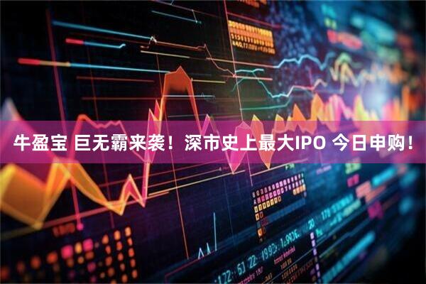 牛盈宝 巨无霸来袭！深市史上最大IPO 今日申购！